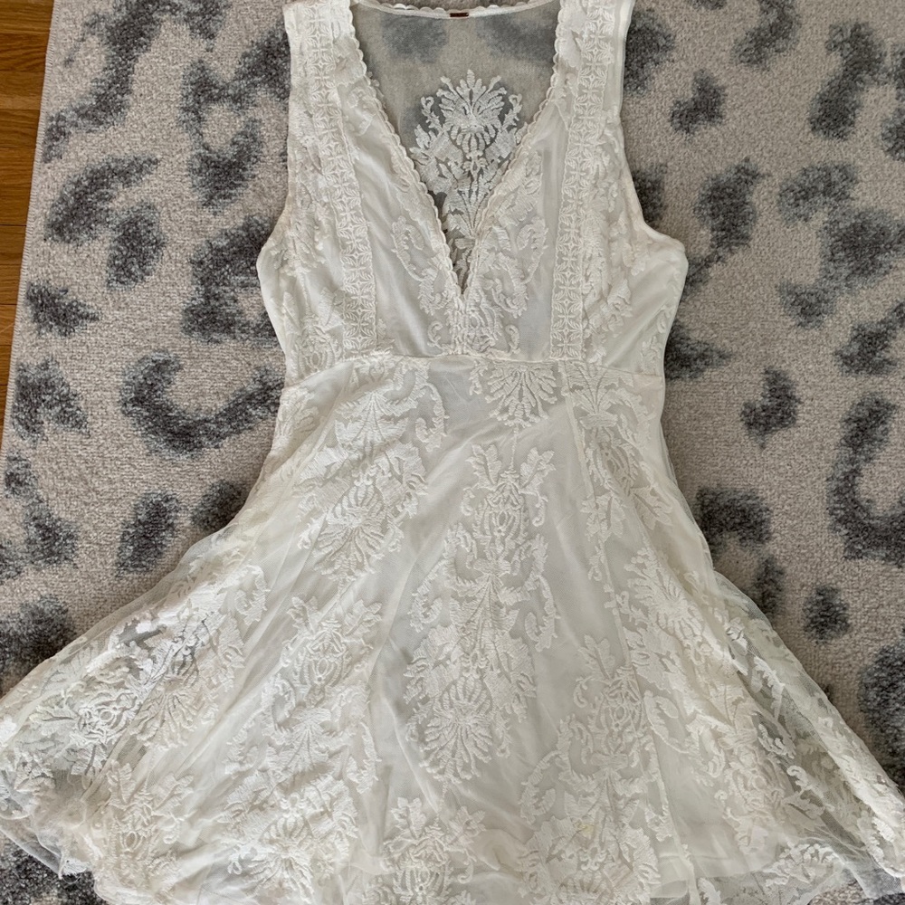 Free people Embroidered Mesh Reign Over Me Dress